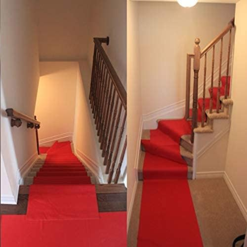 Customizable logo pattern, reusable anti-slip backing floor carpet roll, protective staircase handrail carpet