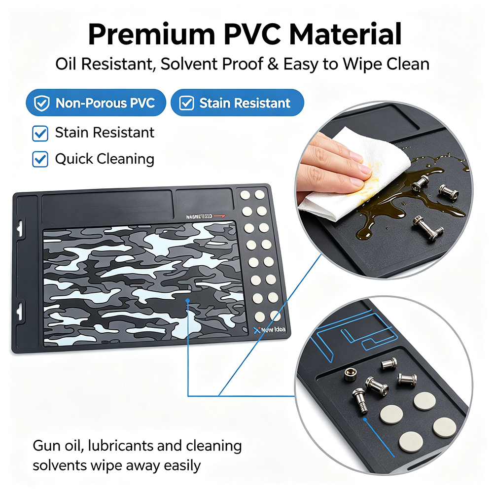 oil resistant PVC gun mat easy clean detail for gunsmith shop.jpg