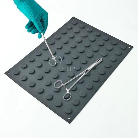 SILIPI instrument mat, 2500GS magnectic surgical mat black reusable silicone magnetic instrument mat