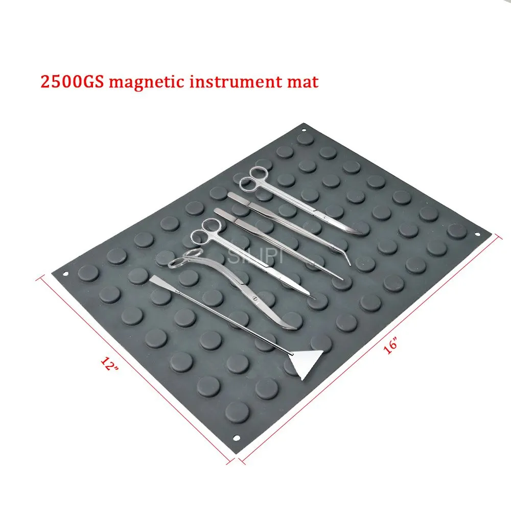 SILIPI instrument mat, 2500GS magnectic surgical mat black reusable silicone magnetic instrument mat