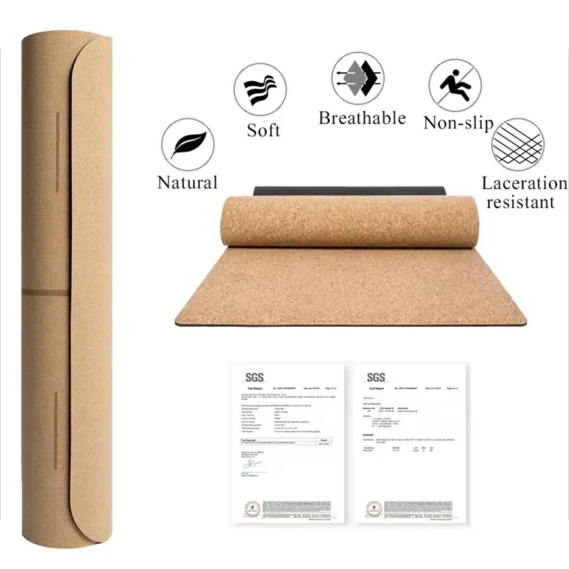 Non-toxic, eco-friendly, anti-slip and natural cork yoga mat