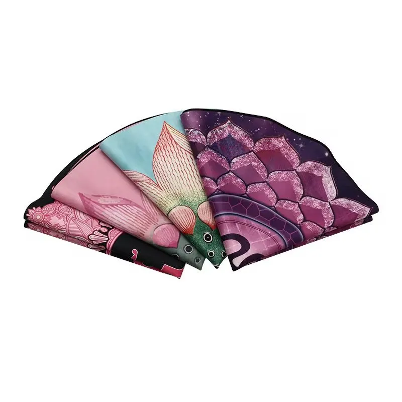 Portable Folding Eco Friendly Kids Crawling Mat Custom Printed Circle Meditation Mat Natural Rubber Cork/Suede/PU Yoga Mat