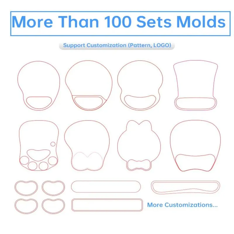 Customize Your Logo 3D Mousepads Environmentally Friendly Silicone Cartoon Gaming Mouse Pad