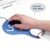 Hot Selling 3D Cute Anime Corgi Dog Two Set Wrist Support Ergonomic Ass Mouse Pads