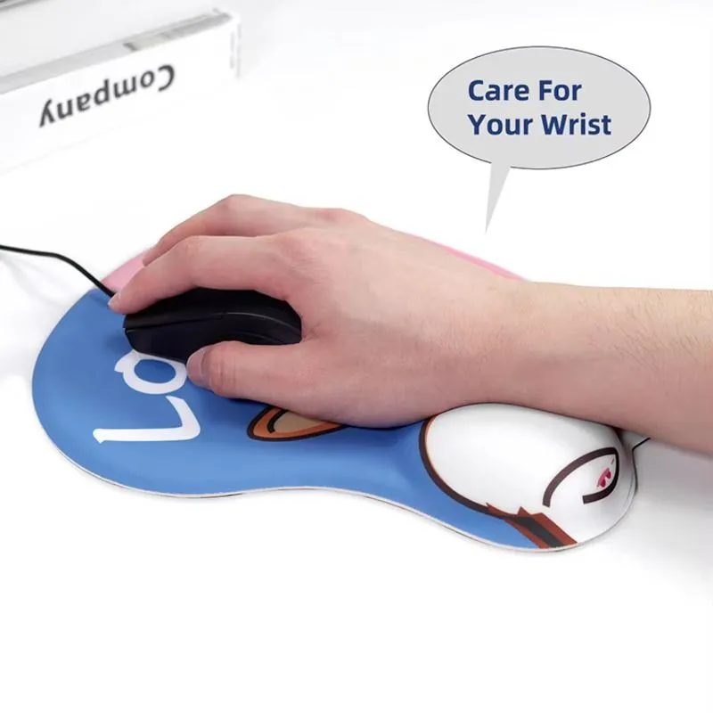 Hot Selling 3D Cute Anime Corgi Dog Two Set Wrist Support Ergonomic Ass Mouse Pads
