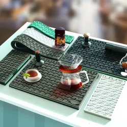 Heat-resistant food safety drip pad - spray pad countertop kitchen, coffee bar, dining room drying pad
