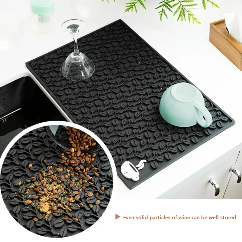Anti-slip Coffee Mat, bar Mat, Tea Mat, Cup Mat, Custom PVC Mat. Custom Silicone Mat
