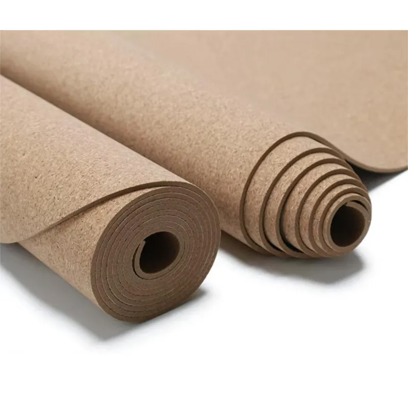 Customized logo organic environmental protection white design printed natural cork rubber yoga mat