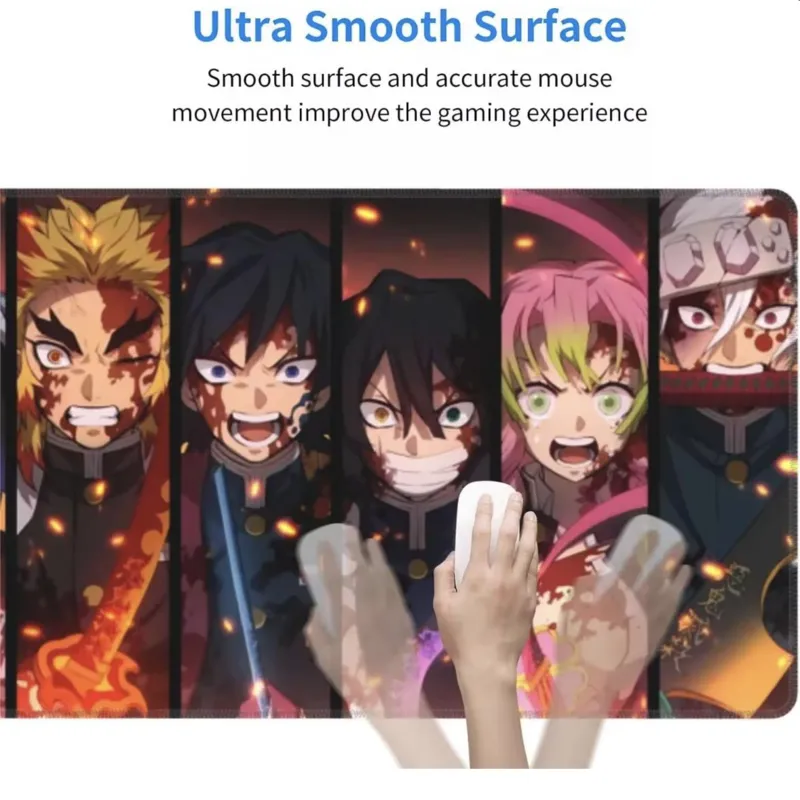 High Quality Compatible Demon Slayer Anime Gaming Large Mouse Pad Rubber Mat Computers Desktop PC Laptop Office Big Mouse Pad