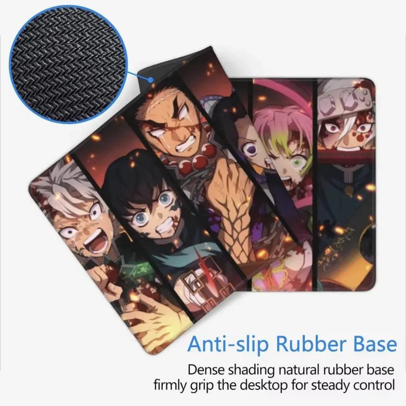 High Quality Compatible Demon Slayer Anime Gaming Large Mouse Pad Rubber Mat Computers Desktop PC Laptop Office Big Mouse Pad
