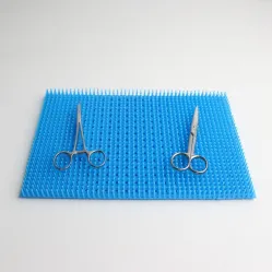 Factory Direct Sell Blue Silicone Pin Mat High Quality Eco-friendly Medical Use Silicone Pinning Mat Surgical Instrument Mat