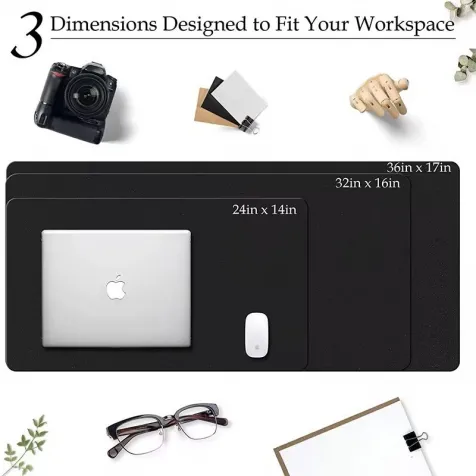 Customized leather mouse pad, office desk accessory, laser leather gaming mouse pad