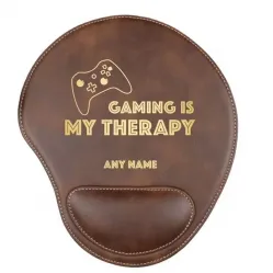 Custom Leather Mouse Pad Triangular Mouse Mat Office Desk Accessory Laserable Leatherette Gaming Mouse Pads With Wrist Rest