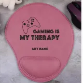 Customized Logo Wholesale Personalized Luxury Laserable Pu Leather Wrist Rest Computer Mouse Pad