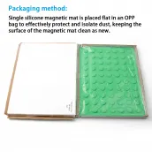 SILIPI Magnetic Instrument mat, 12" x 16", Magnetic mat Reusable, Autoclavable