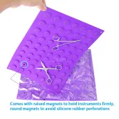 SILIPI Silicone Magnetic Instrument mat, 12 X 16 Inches, Reusable and Autoclavable Instrument Trays Magnetic Mats