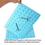 SILIPI Magnetic Mat for Instruments and Tools, 12 x 16 inches, Blue, magnetic instrument mats for surgery