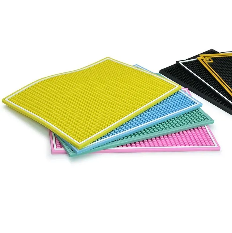 Customized Multi-Size PVC Bar Mat Anti-Slip Rubber Beer Drinking Barmat Table Decorative Coffee Bar Mat