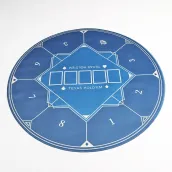 Texas Hold'em tablecloth, table mat, square and round chips, rubber pads