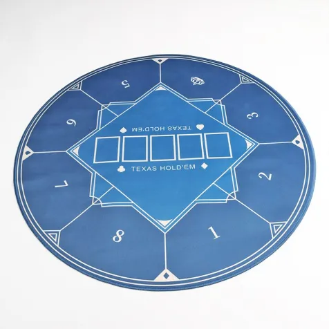 Texas Hold'em tablecloth, table mat, square and round chips, rubber pads