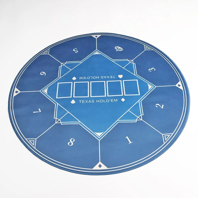 Texas Hold'em tablecloth, table mat, square and round chips, rubber pads