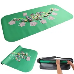 Poker Table Mat, 47x23.6 Inch Blackjack Table Non-Slip Rubber Poker Mat