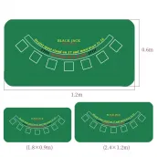 Poker Table Mat, 47x23.6 Inch Blackjack Table Non-Slip Rubber Poker Mat