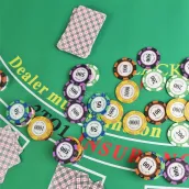 Poker Table Mat, 47x23.6 Inch Blackjack Table Non-Slip Rubber Poker Mat