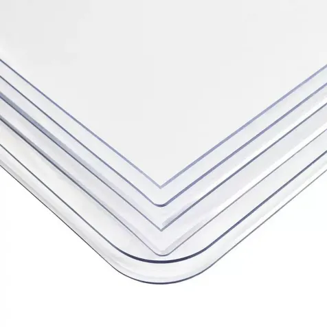 Customizable size and shape printed pattern transparent PVC table mat