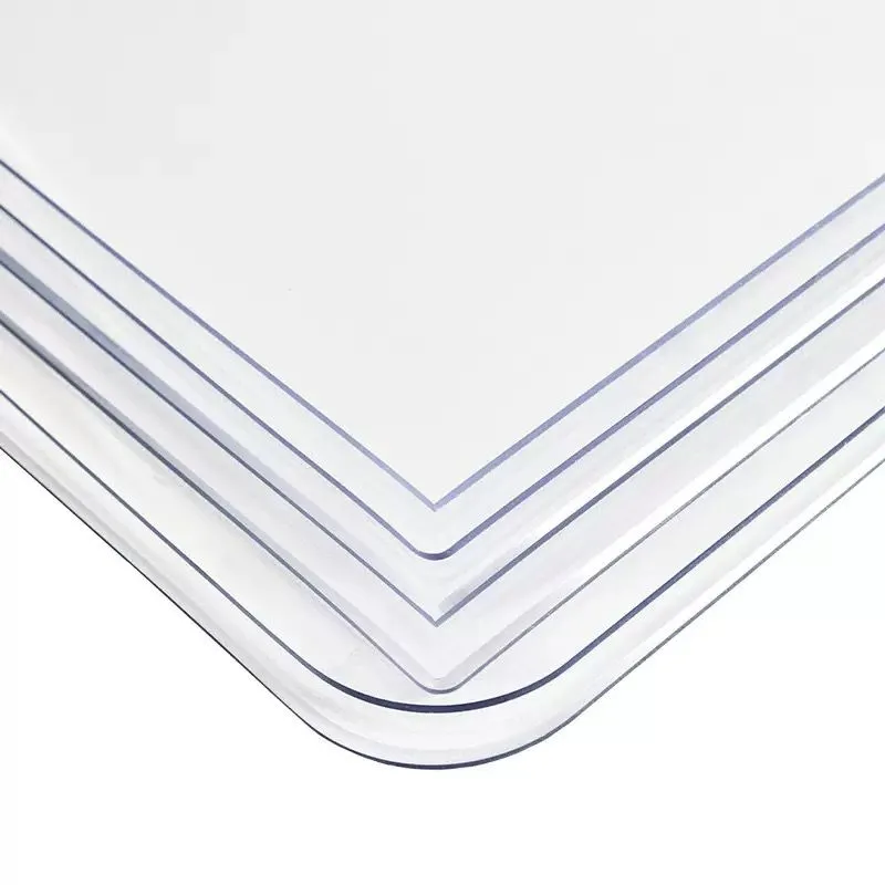 Customizable size and shape printed pattern transparent PVC table mat