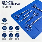 Silicone Magnetic Instrument Mat | Autoclavable Medical‑Grade Silicone Mat for Surgical & Dental Instruments