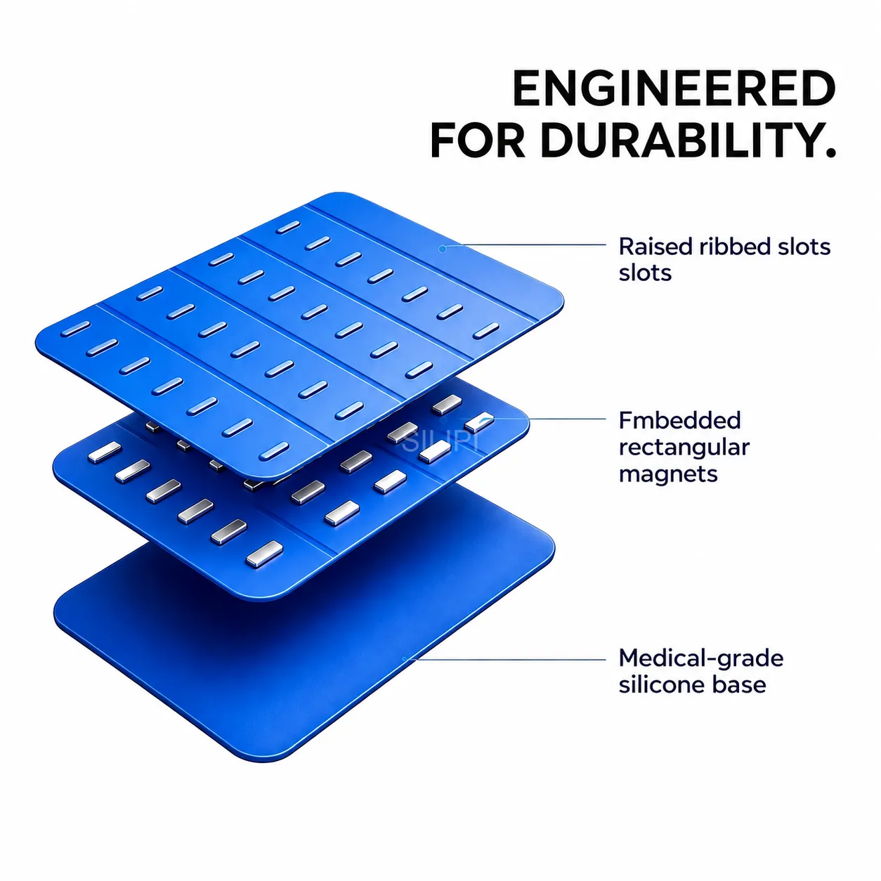 Silicone Magnetic Instrument Mat | Autoclavable Medical‑Grade Silicone Mat for Surgical & Dental Instruments