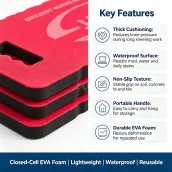 Garden Kneeling Pad | Waterproof EVA Foam Knee Mat for Gardening