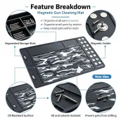 Magnetic Firearm Cleaning Mat | Protective Work Mat for Gun Cleaning